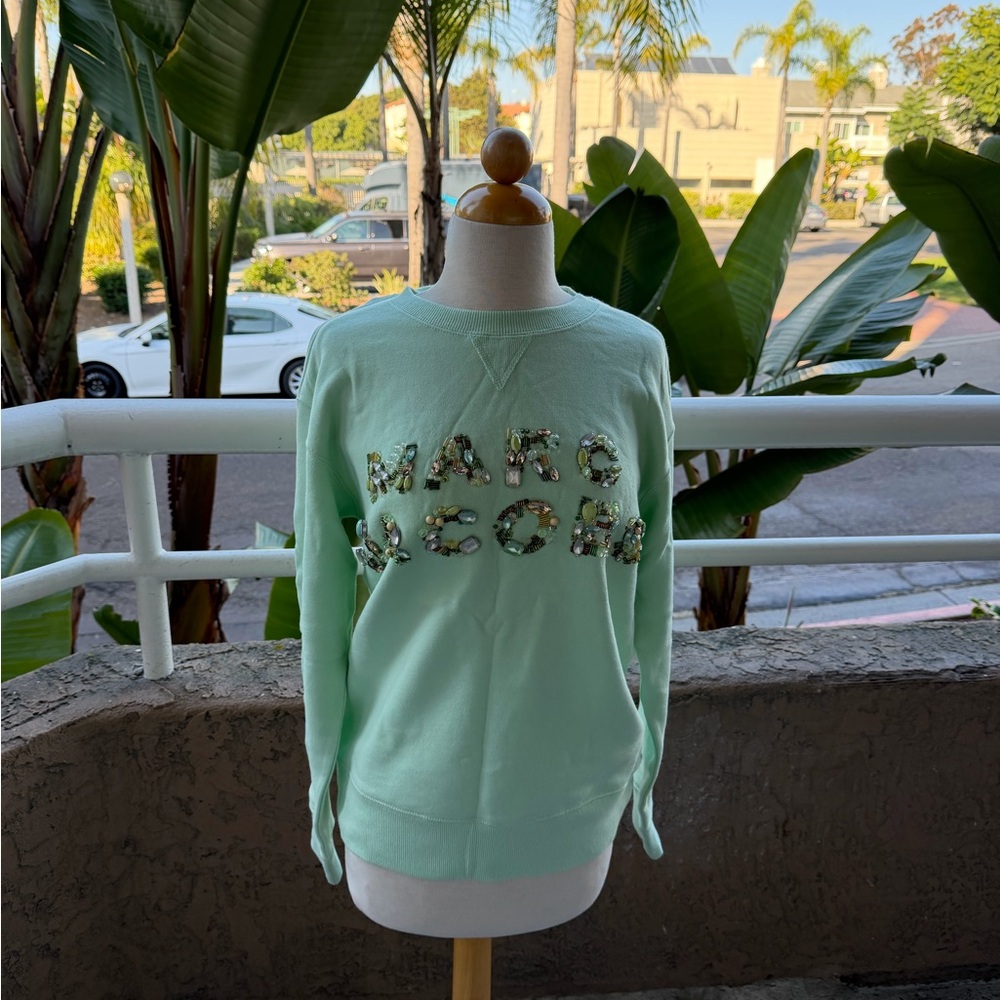 Marc Jacobs Mint Color Beaded Sweater